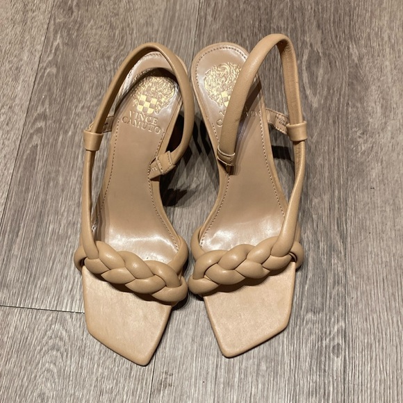 Vince Camuto Shoes - Vince Camuto Tan Slingback Sandals with Braided Detail